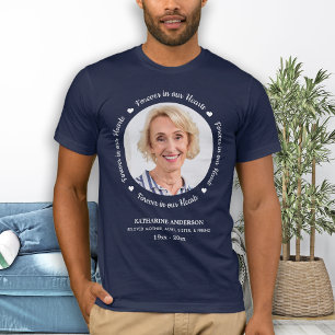 Personalized Forever In Our Hearts Funeral Photo T-Shirt