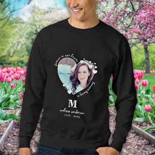 Personalized Forever In Our Hearts Photo Memorial Sweatshirt