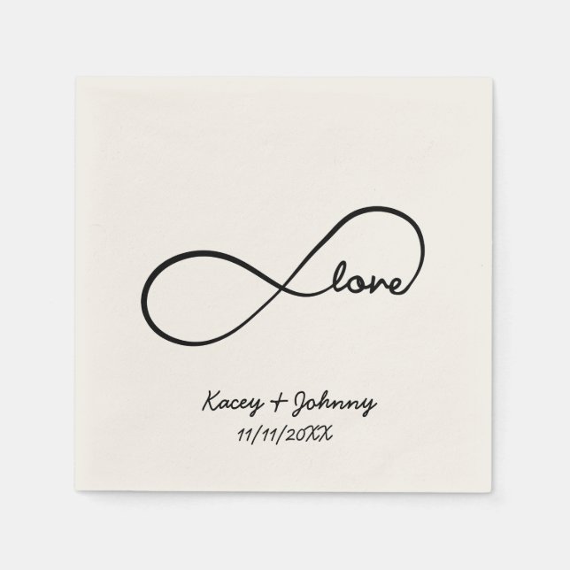 Personalized Forever Love Napkin (Front)