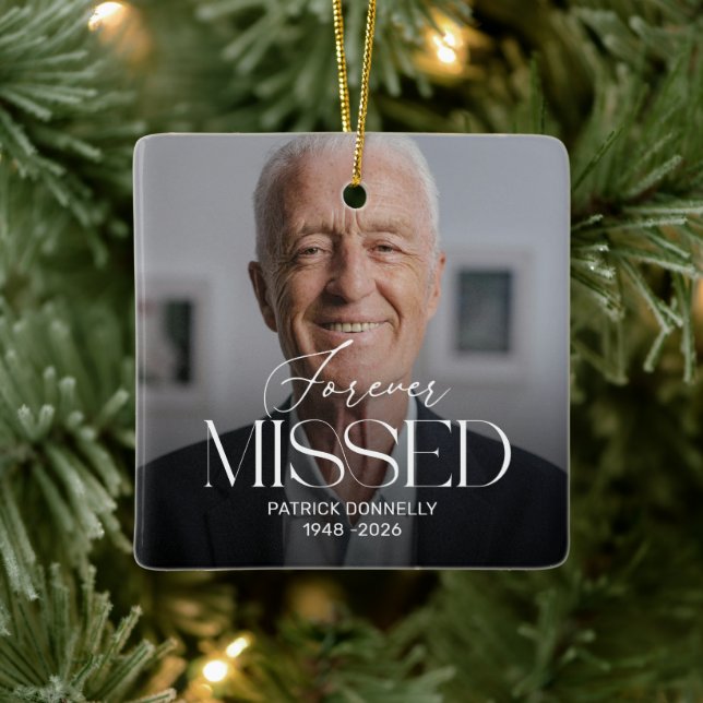 Personalized Forever Missed Memorial Ornament (Tree)
