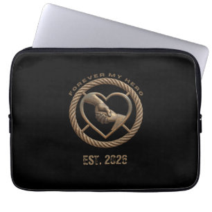 Personalized Forever My Hero Parent Child Heart Le Laptop Sleeve