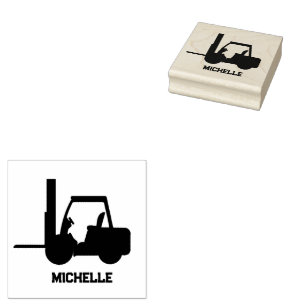 Personalized Forklift Rubber Stamp