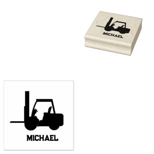 Personalized  Forklift   Rubber Stamp