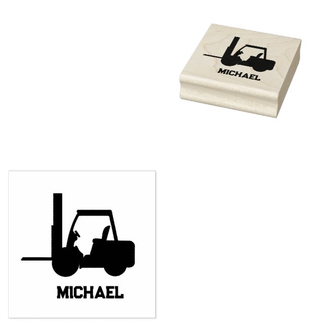 Personalized  Forklift   Rubber Stamp (Stamped)