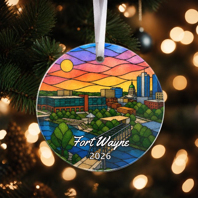 Personalized Fort Wayne Acrylic Ornament, Custom I Ornament (Creator Uploaded)