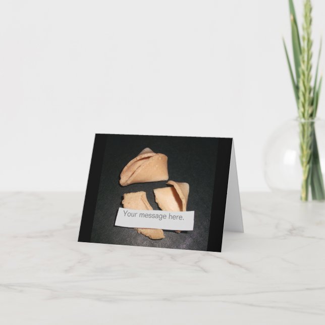 Personalized Fortune and Cookie Blank Card (Front)