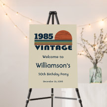 Personalized Forty vintage 40th birthday party
