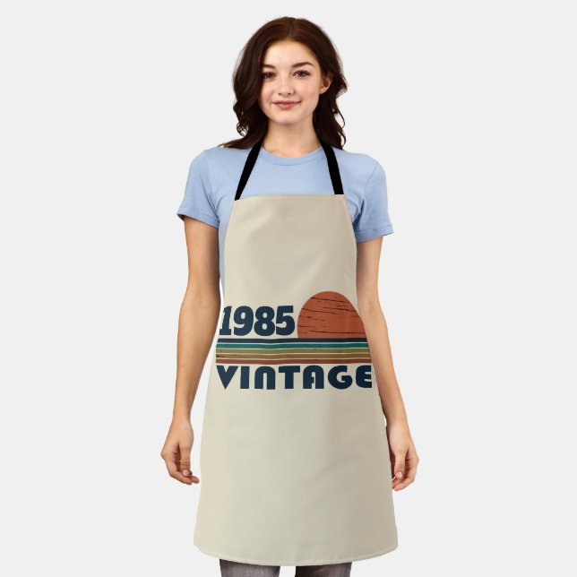 Personalized Forty vintage 40th birthday party Apron (Worn)