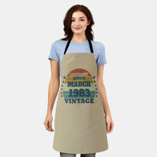 Personalized forty vintage 40th birthday party apron