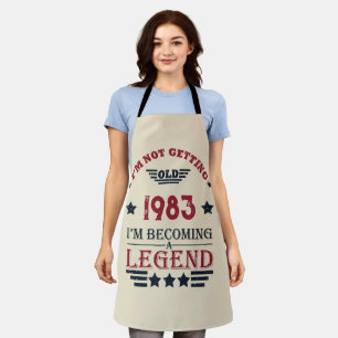 Personalized forty vintage 40th birthday party apron