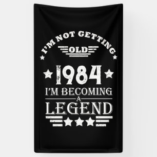 Personalized forty vintage 40th birthday party banner