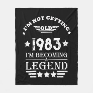 Personalized forty vintage 40th birthday party fleece blanket