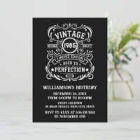 Personalized forty vintage 40th birthday party