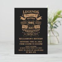 Personalized forty vintage 40th birthday party