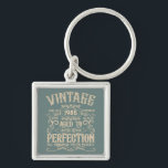 Personalized forty vintage 40th birthday party keychain<br><div class="desc">Make your birthday special with this unique design. Add a touch of sophisticated elegance to your birthday celebration with our exquisite, one-of-a-kind designs. These graphics bring sophistication and originality to any product, creating a memorable and stylish gift. They are perfect for those who appreciate a touch of timeless glamour on...</div>