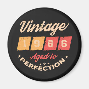 Personalized forty vintage 40th birthday party magnet