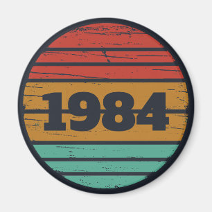 Personalized forty vintage 40th birthday party magnet