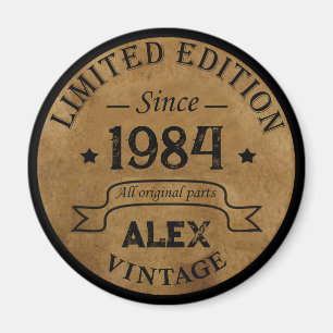 Personalized forty vintage 40th birthday party magnet