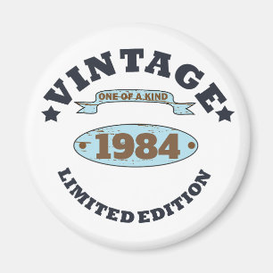 Personalized forty vintage 40th birthday party magnet