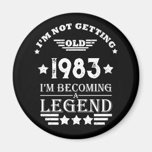 Personalized forty vintage 40th birthday party magnet