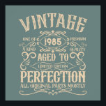 Personalized forty vintage 40th birthday party poster<br><div class="desc">Make your birthday special with this unique design. Add a touch of sophisticated elegance to your birthday celebration with our exquisite, one-of-a-kind designs. These graphics bring sophistication and originality to any product, creating a memorable and stylish gift. They are perfect for those who appreciate a touch of timeless glamour on...</div>