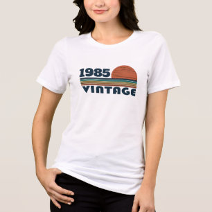 Personalized Forty vintage 40th birthday party Tri-Blend Shirt