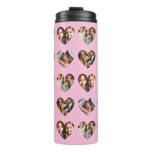 Personalized Four 4 Family Photos Thermal Tumbler 