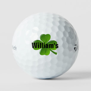 Personalized Four Leaf Clover Lucky Golf Balls