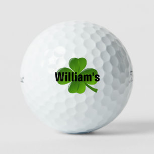 Personalized Four Leaf Clover Lucky Golf Balls