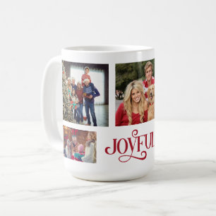 Personalized Four Photo Family Name  Coffee Mug