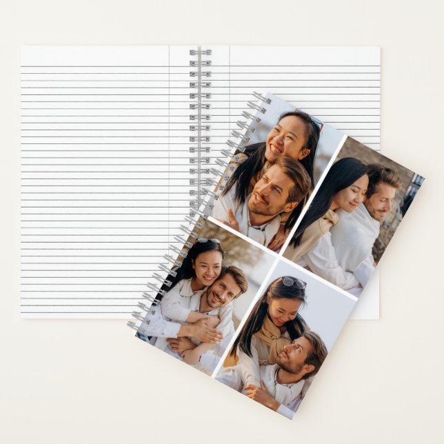 Personalized Four Photo Spiral Notebook (Inside)