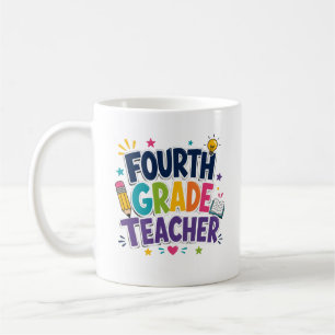 Personalized Fourth Grade Teacher Gift Coffee Mug