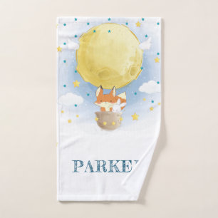 Personalized Fox Air Balloon Hand Towel