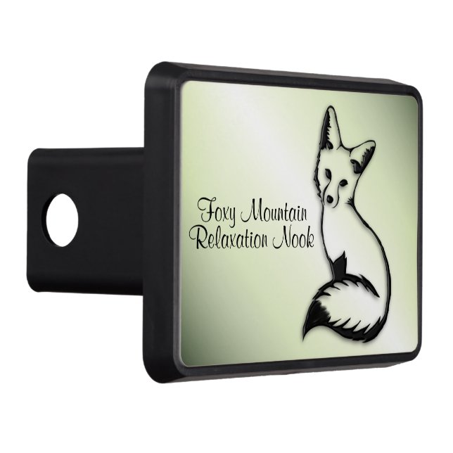 Personalized Fox Green Trailer Hitch Cover (Right)