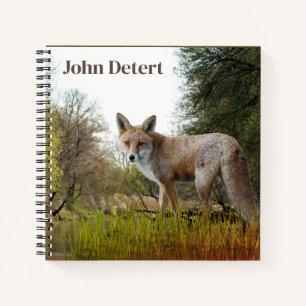 Personalized Fox in Woods Journal Notebook