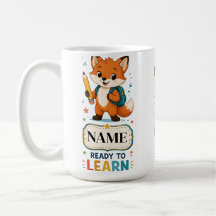 Personalized Fox Kids Back to School Coffee Mug