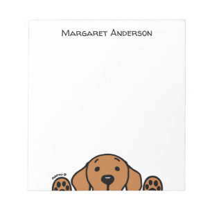 Personalized Fox Red Labrador Watching You Notepad