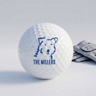 Personalized Fox Terrier Dog Golf Balls