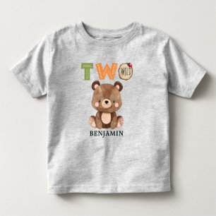 Personalized Fox Two Wild Woodland 2nd Birthday To Toddler T-shirt