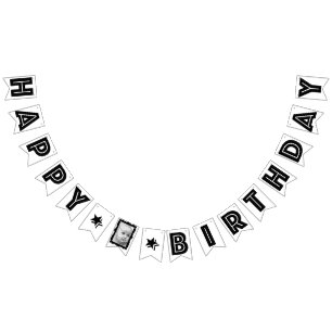 PERSONALIZED FRAME EFFECT PHOTO HAPPY BIRTHDAY BUNTING FLAGS