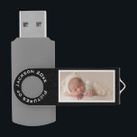 Personalized Framed Baby or Family Photo Modern USB Flash Drive<br><div class="desc">Store your most precious baby or family photos in these modern and trendy photo flash drives. Create one for each child, for each year of his or her life. Easy to store and grab and they keep your photos safe and easy to share. Easy to customize with your own photo...</div>