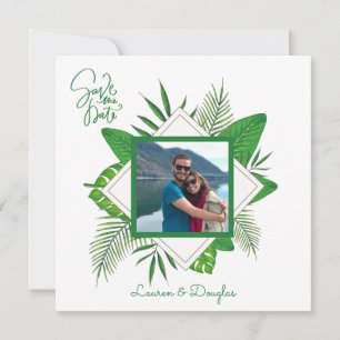 Personalized Framed Couples Photo Save The Date Invitation