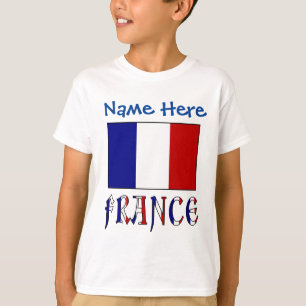 Personalized France Flag Heritage Boys' T-Shirt
