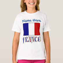 Personalized France Flag Heritage Girls'