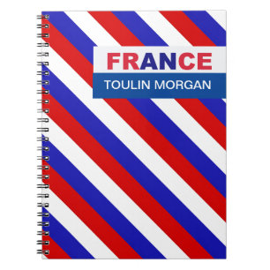 Personalized France Flag Notebook