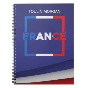 Personalized France Flag Notebook