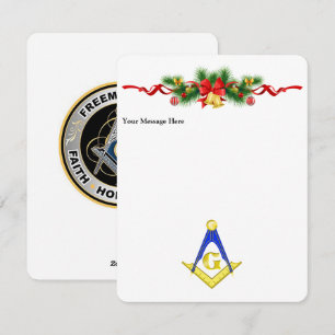Personalized Freemason Christmas Card