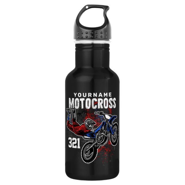 Personalized Freestyle Motocross Racing FMX Trick 532 Ml Water Bottle (Front)