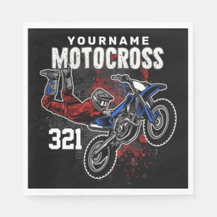 Personalized Freestyle Motocross Racing FMX Trick Napkin