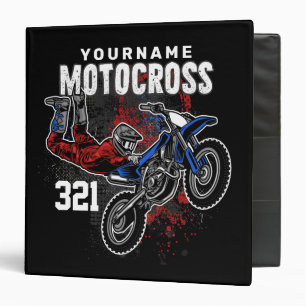 Personalized Freestyle Motocross Racing FMX Tricks Binder